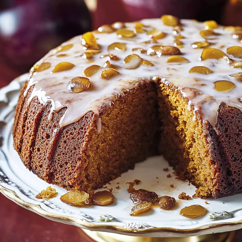 Un cake con frullato di frutta.