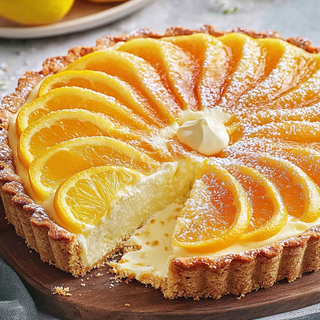 Torta con frullato di limone e crema.