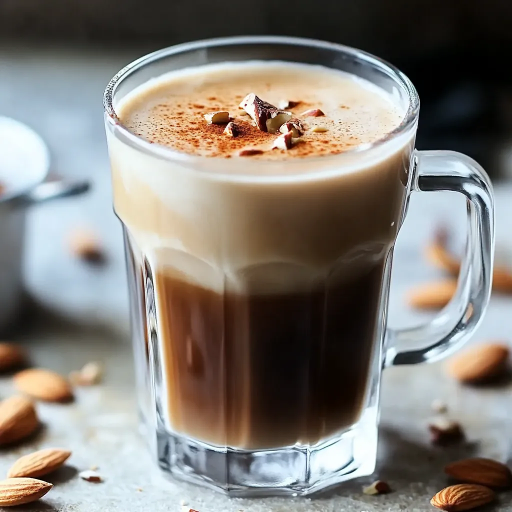 Vetro con caffè e noci.