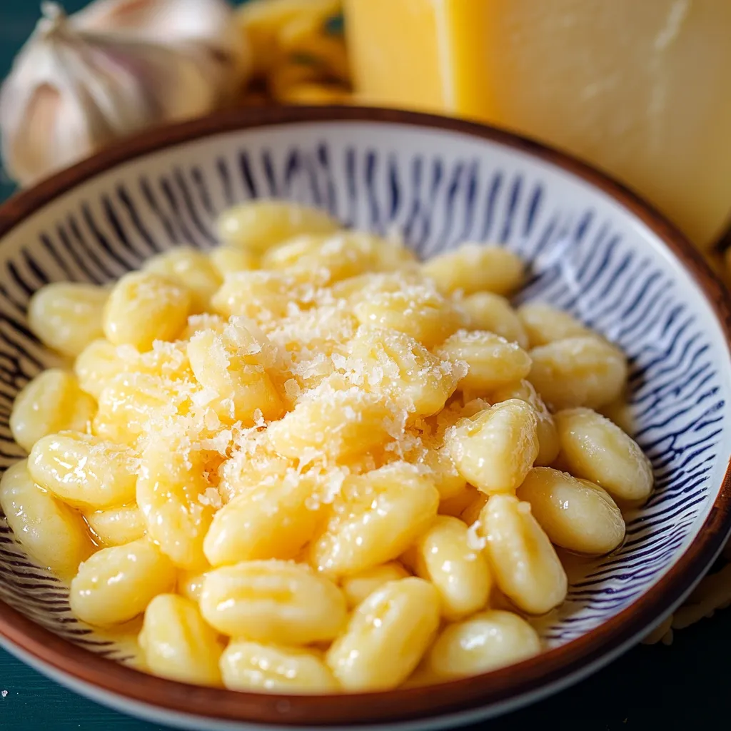 Una ciotola con maccheroni e parmigiano.