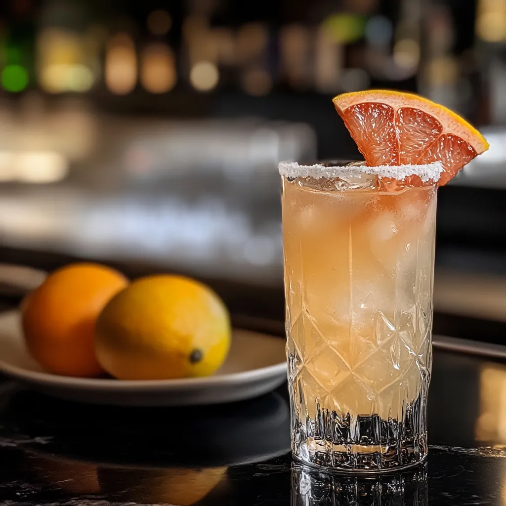 Una coppa di vodka con un limone garnito.