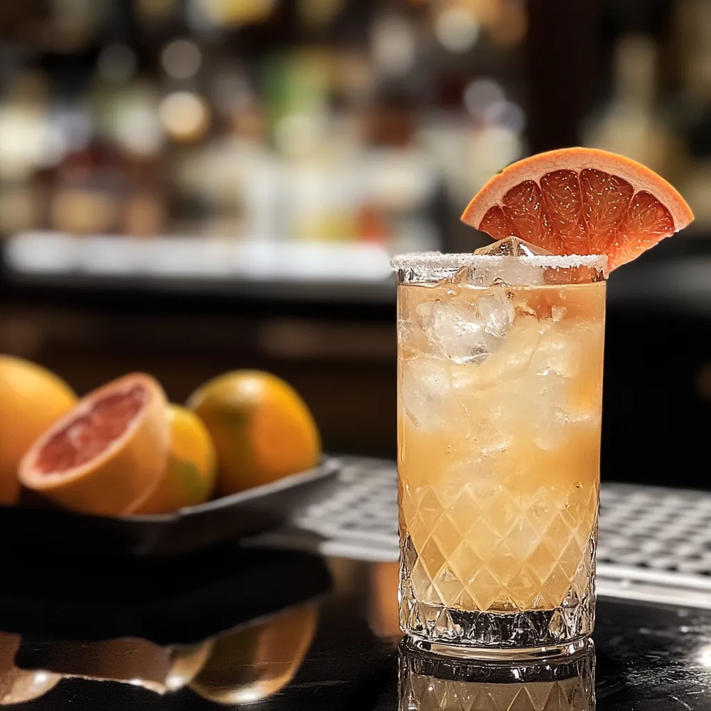 Una cocktail in un bicchiere con un peperoncino in cima.