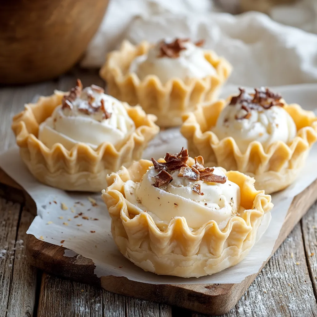 Quattro tazze di crema con speck di cacao.