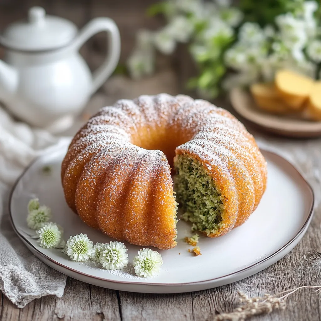Una torta con frullato di limone e zucchero.