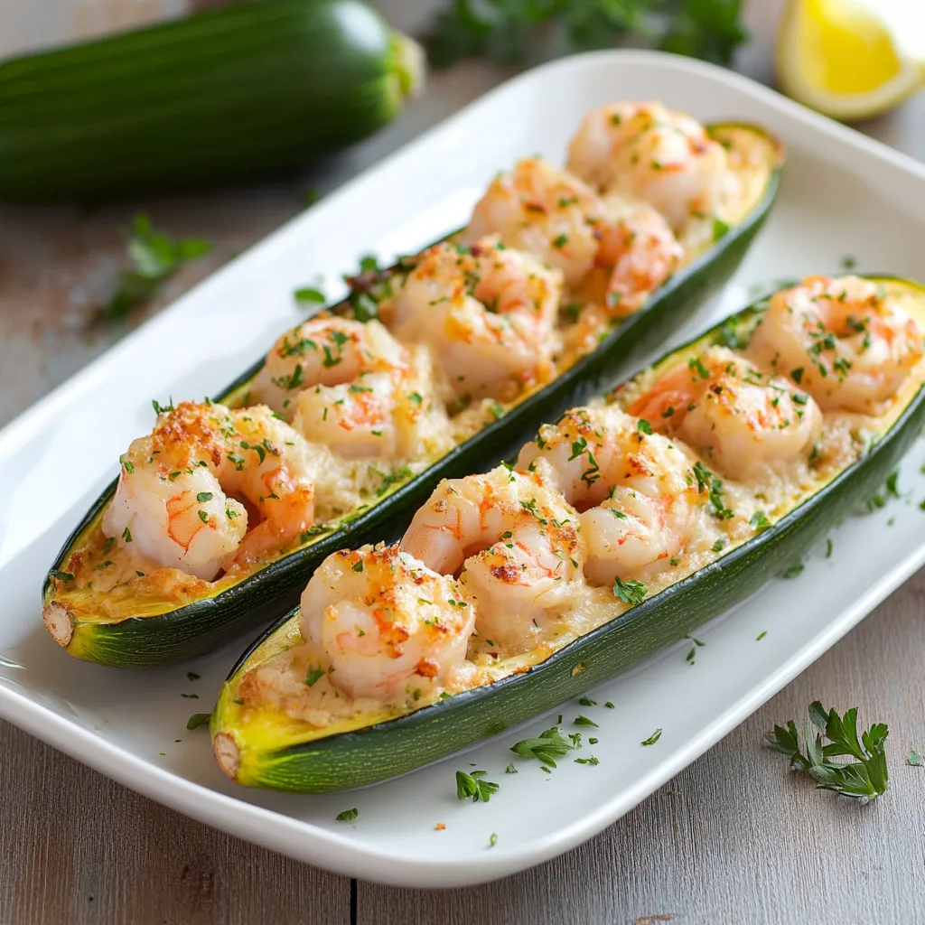 Due zucchini con shrimp e cipolla.