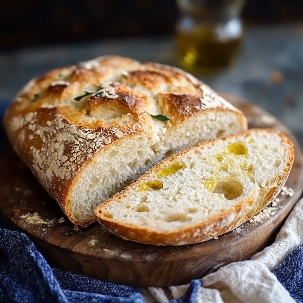 Pane con olio e erbe.