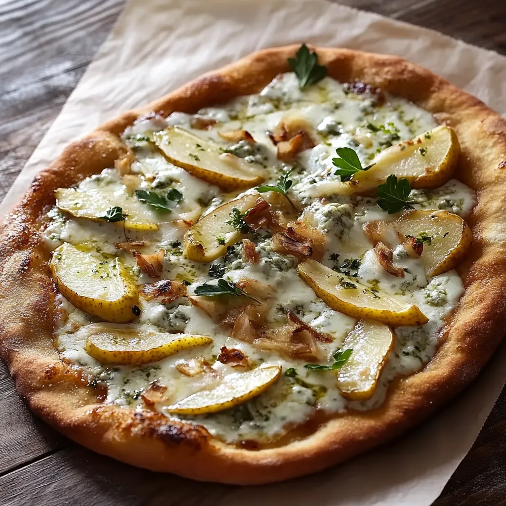 Pizza con frutta e verdura.
