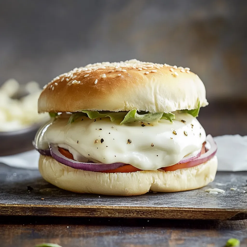 Una hamburger con patate e formaggio.