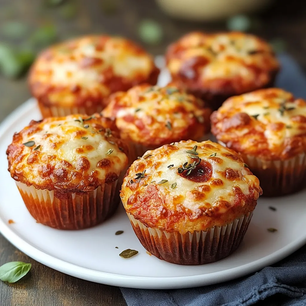 Un piatto con 6 cupcakes con formaggio e erbe.