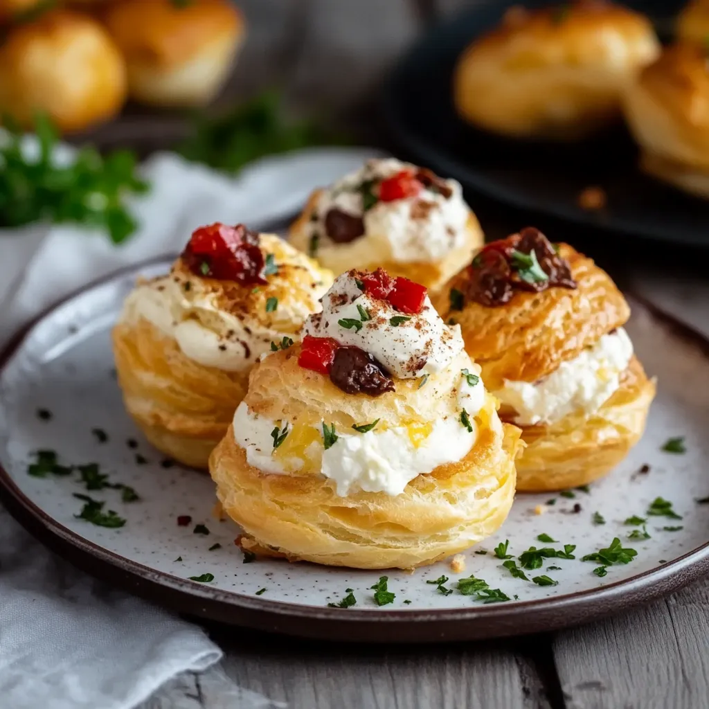 Tre dolci con crema e frutta.