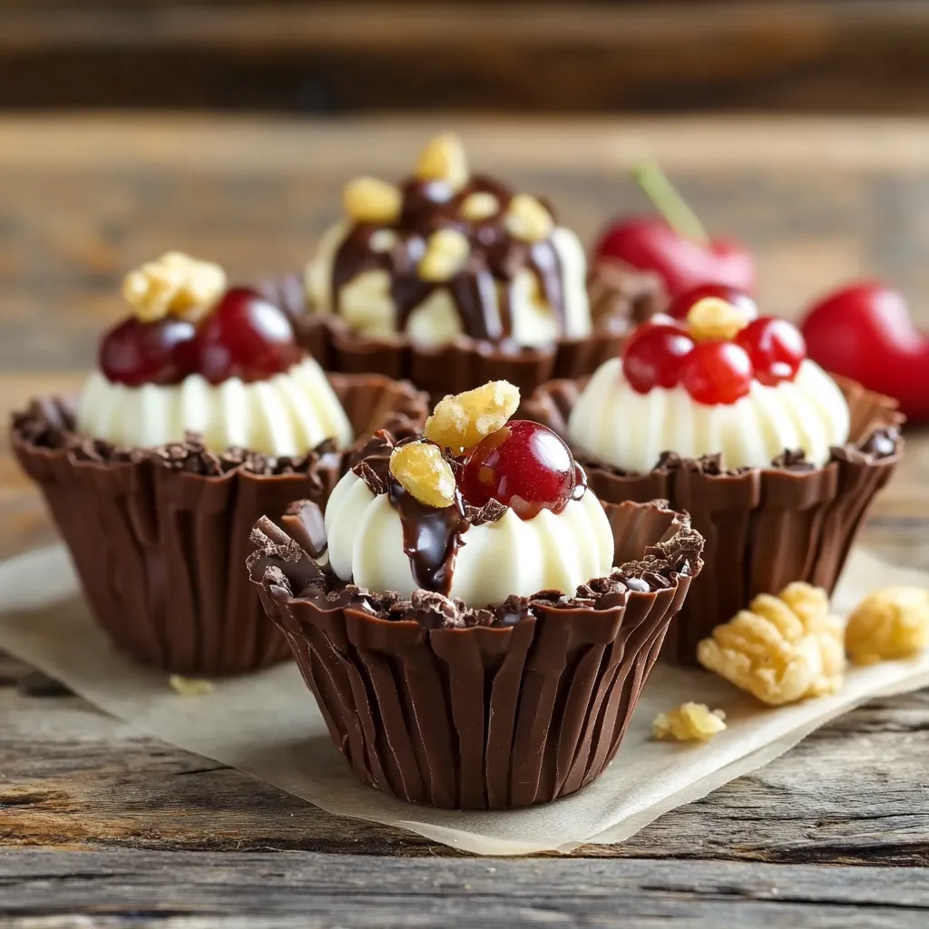 Tazze con dolci a base di nocciole e frutta.