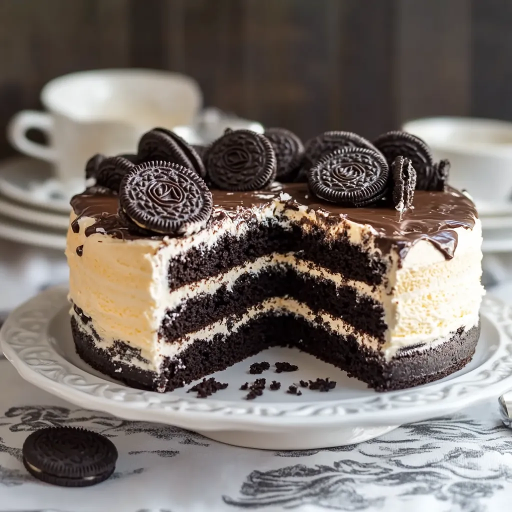 Torta con crema e cioccolato.