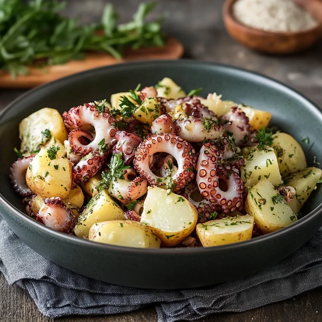 Una tazza di verdure e carote con un polpo.