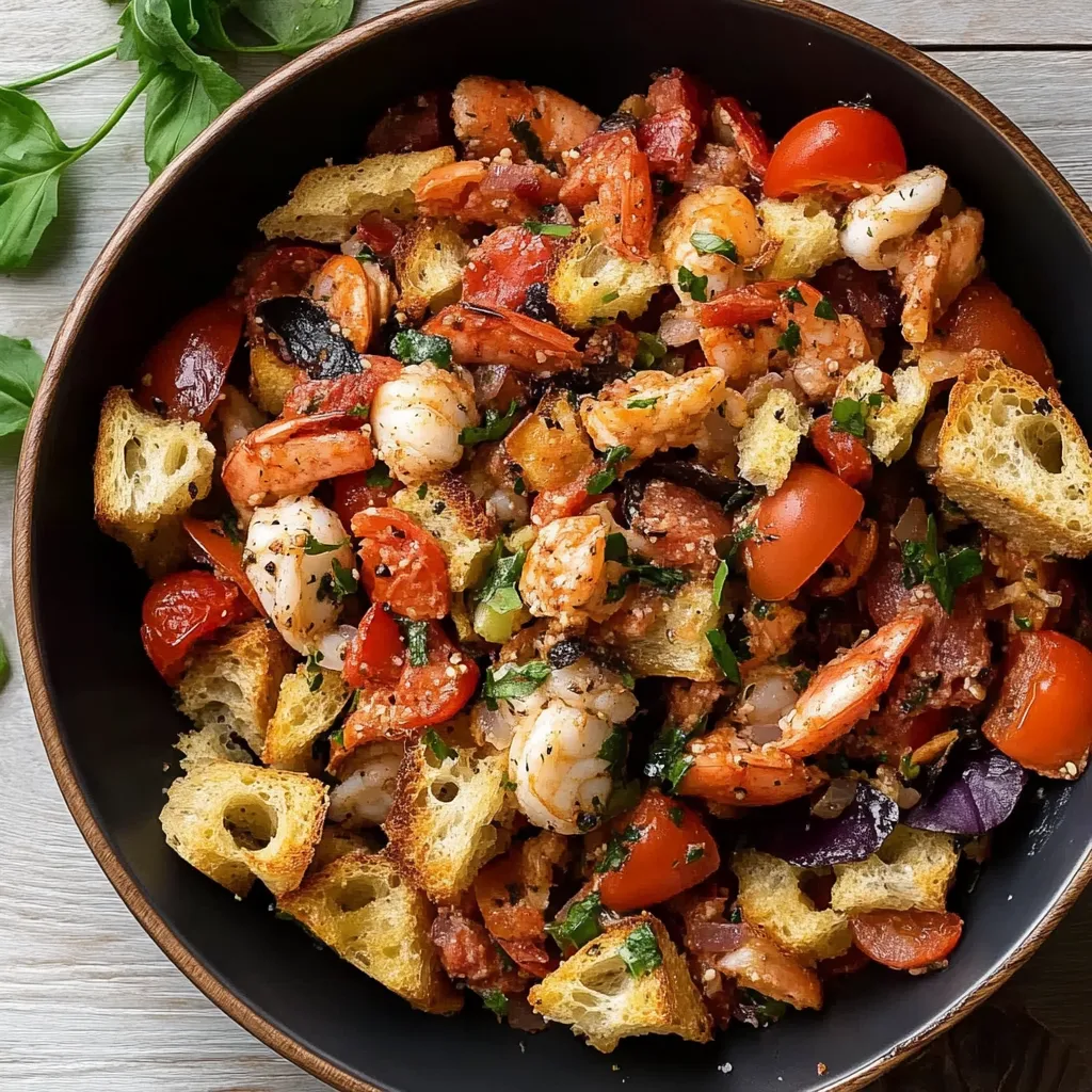 Una ciotola di pasta con verdure e pesce.