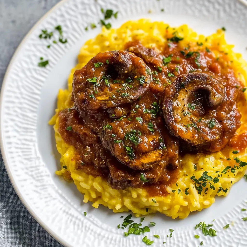 Riso con carne e salsa.