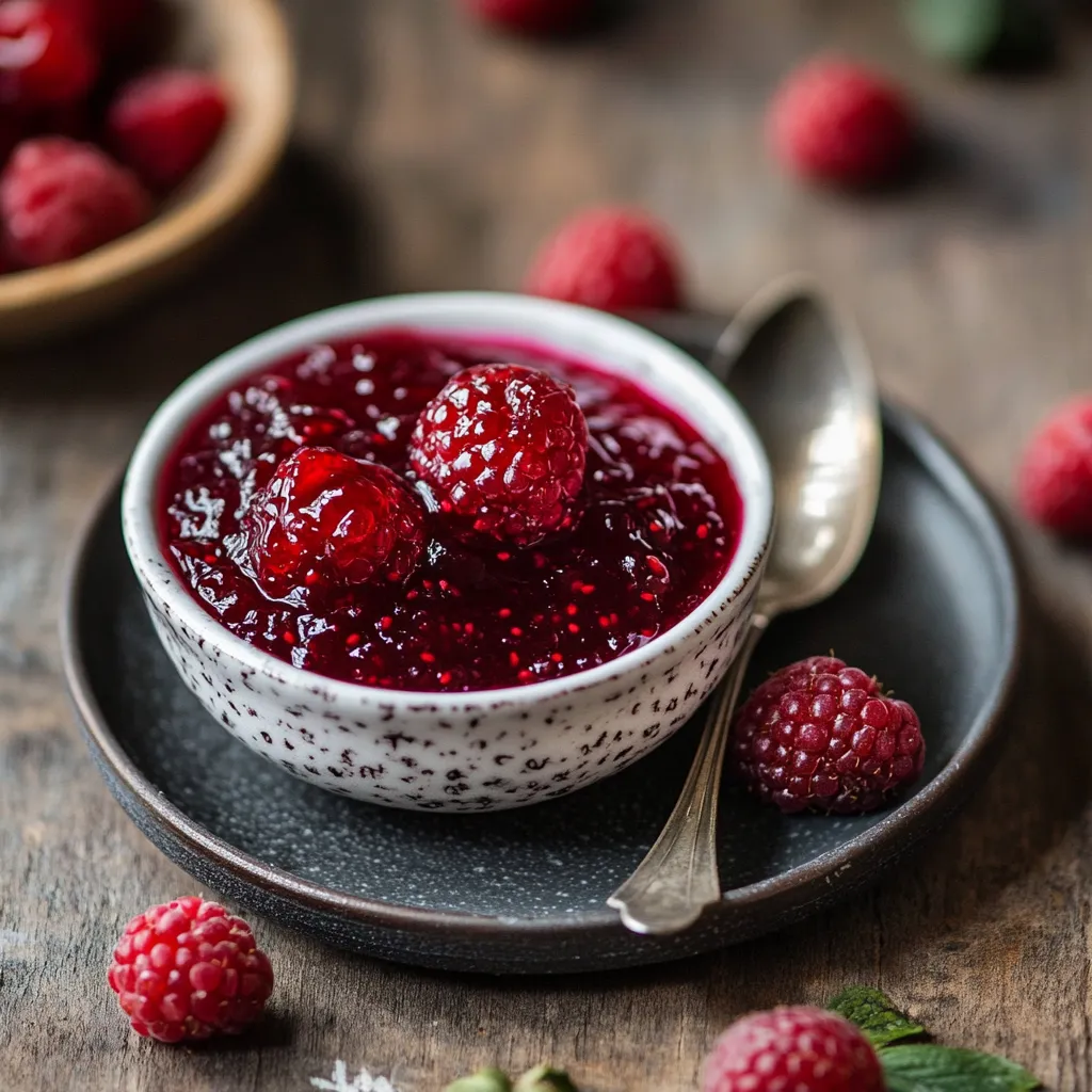 Tazza con frullato di frutta rossa.