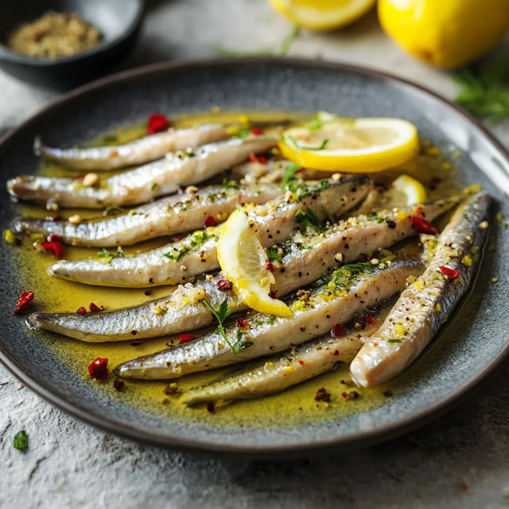Piatti di pesce con le spezie.