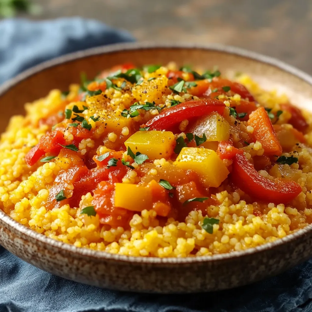 Una ciotola con riso e verdure.