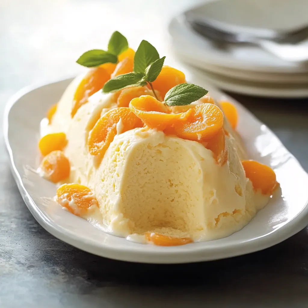 Un bloc di gelato con frullati di limone e mandorle.