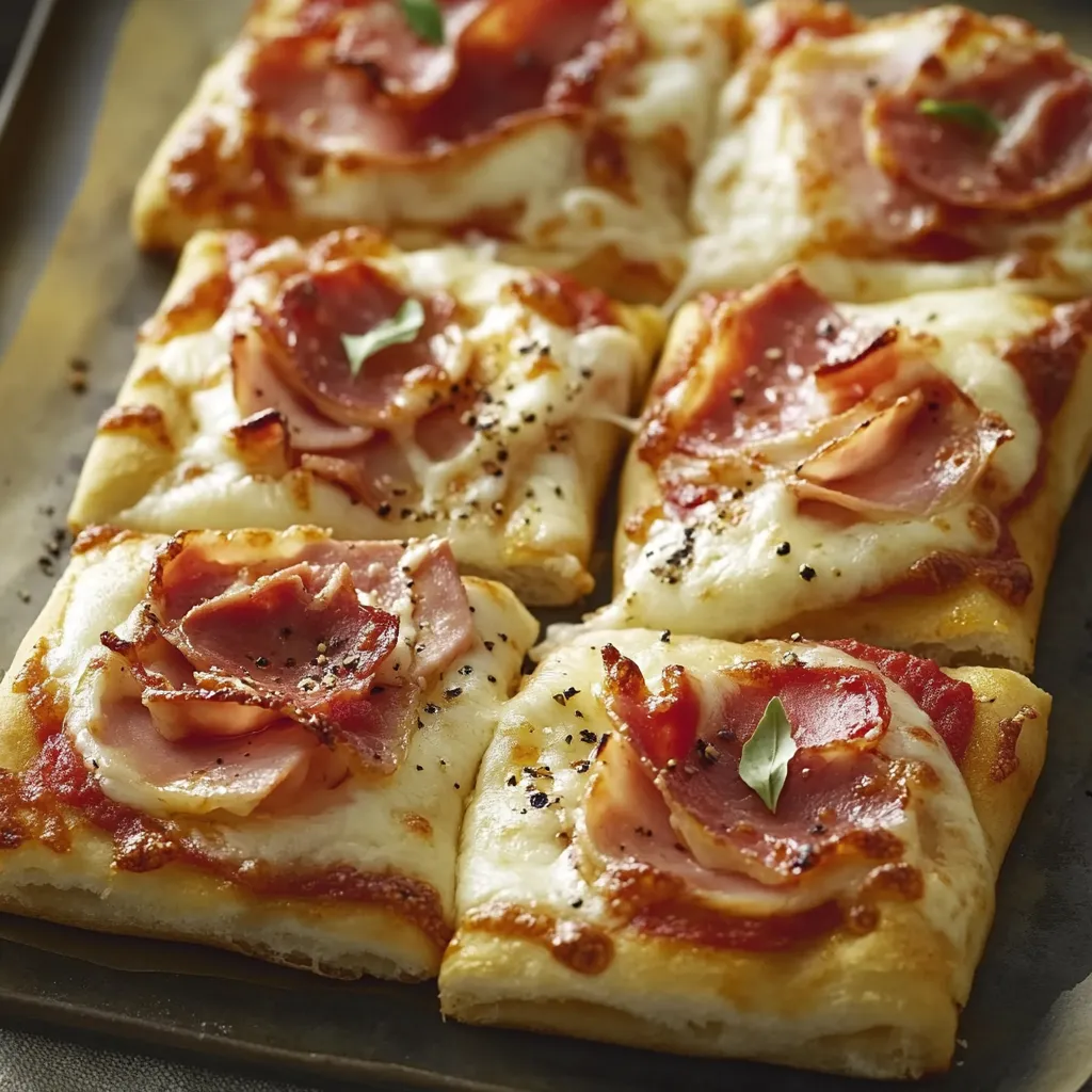 Pizza con pepperoni e basilico.