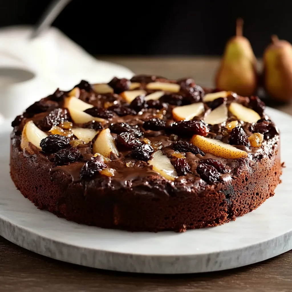 Un dolce a base di frutta e cioccolato.