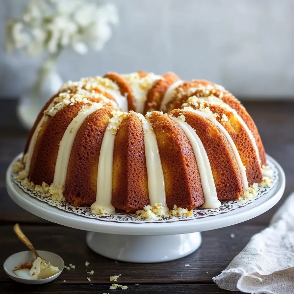 Cake con strati di crema e zucchero.