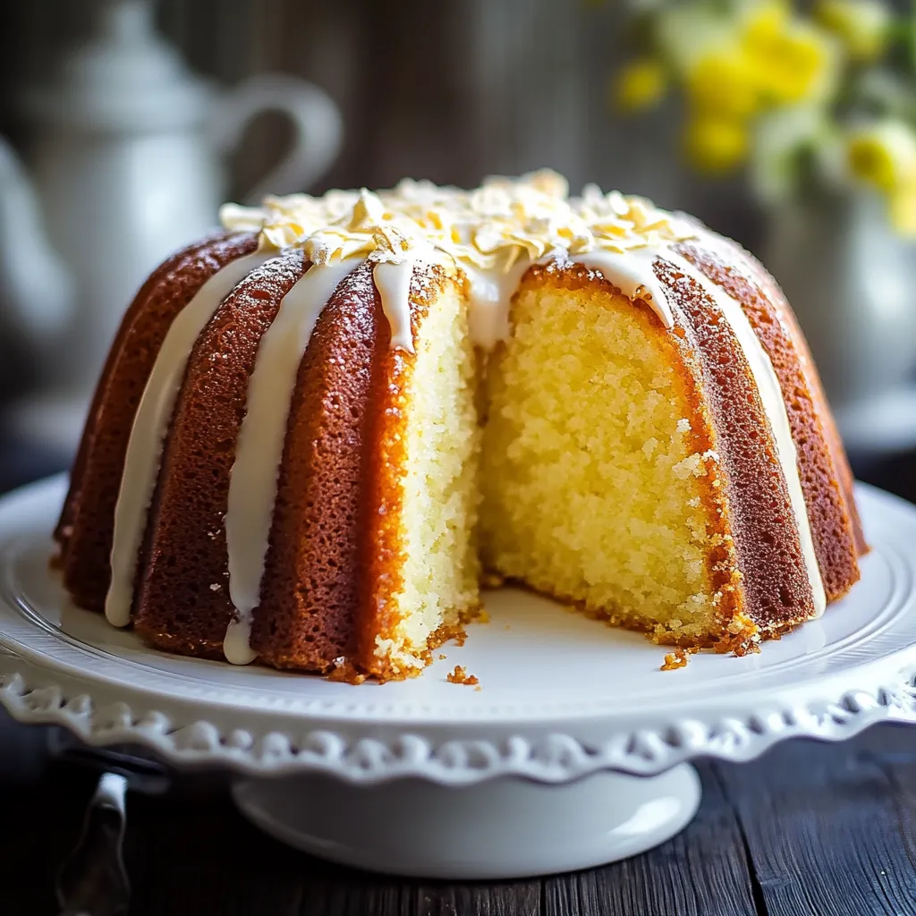 Una torta con frullato di limone e cannoli.