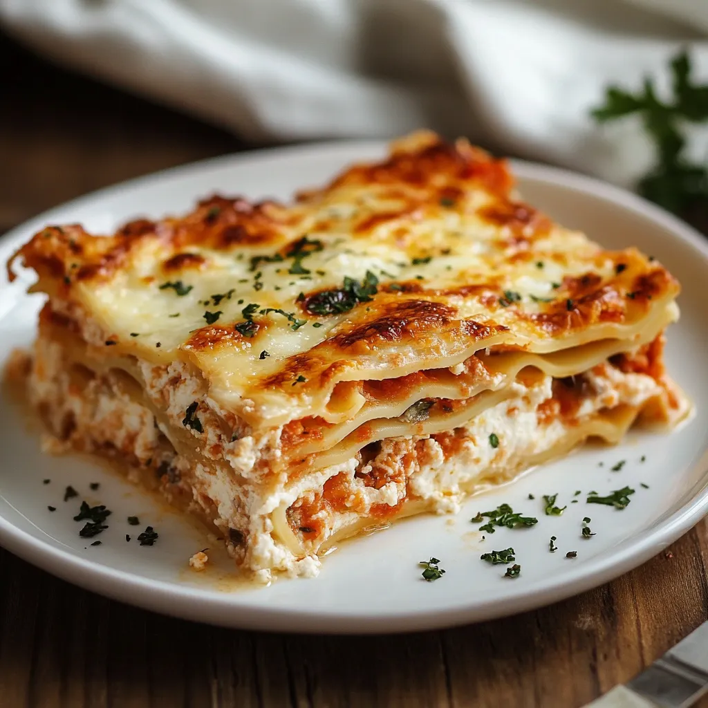Un piatto di lasagna con verdure.