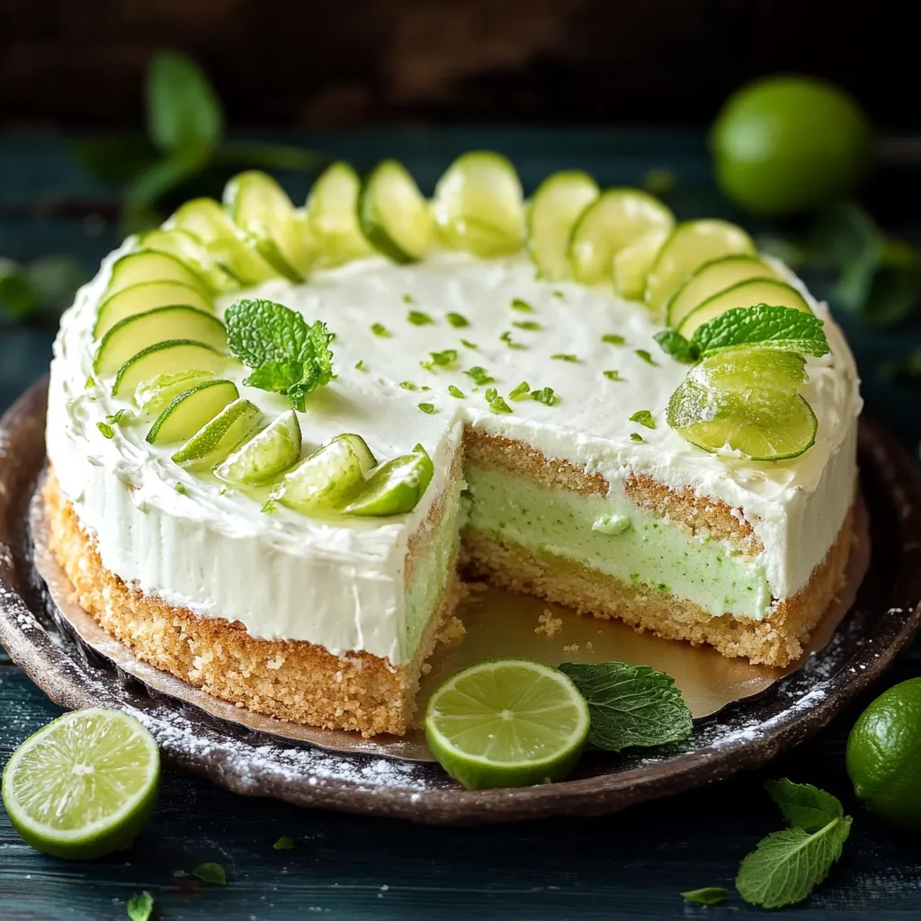 Una torta con frullato di limone e crema di cioccolato.