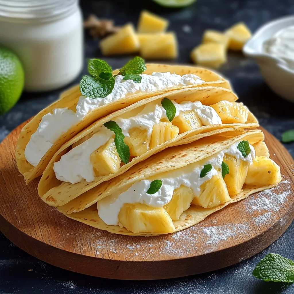 Tacchini con crema e frutta.