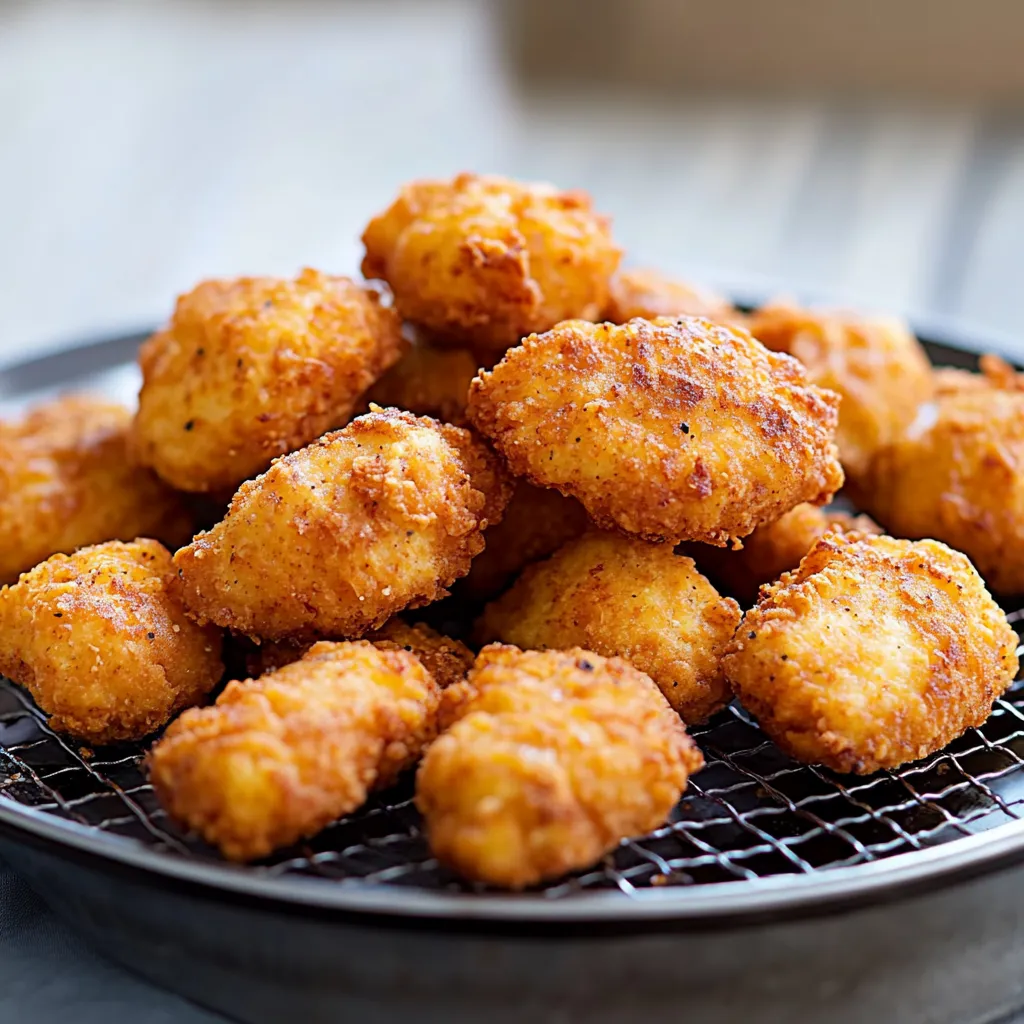 Piatti di pollo croccante in un piatto.