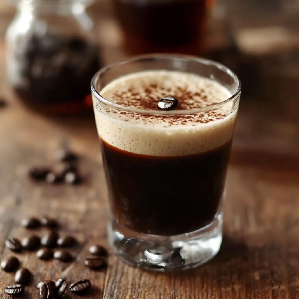 Vetro con caffè e schiuma.