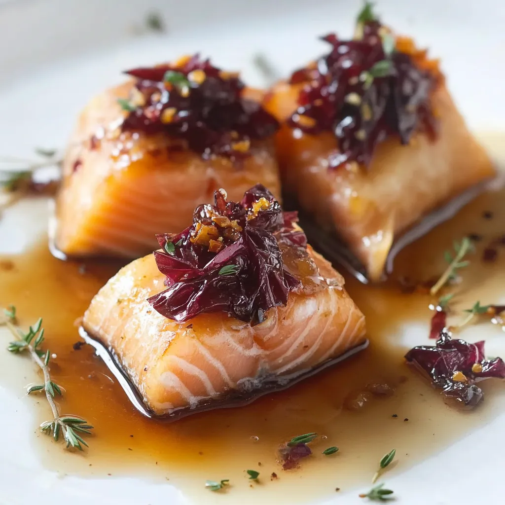 Piatti di salmone con sauce.
