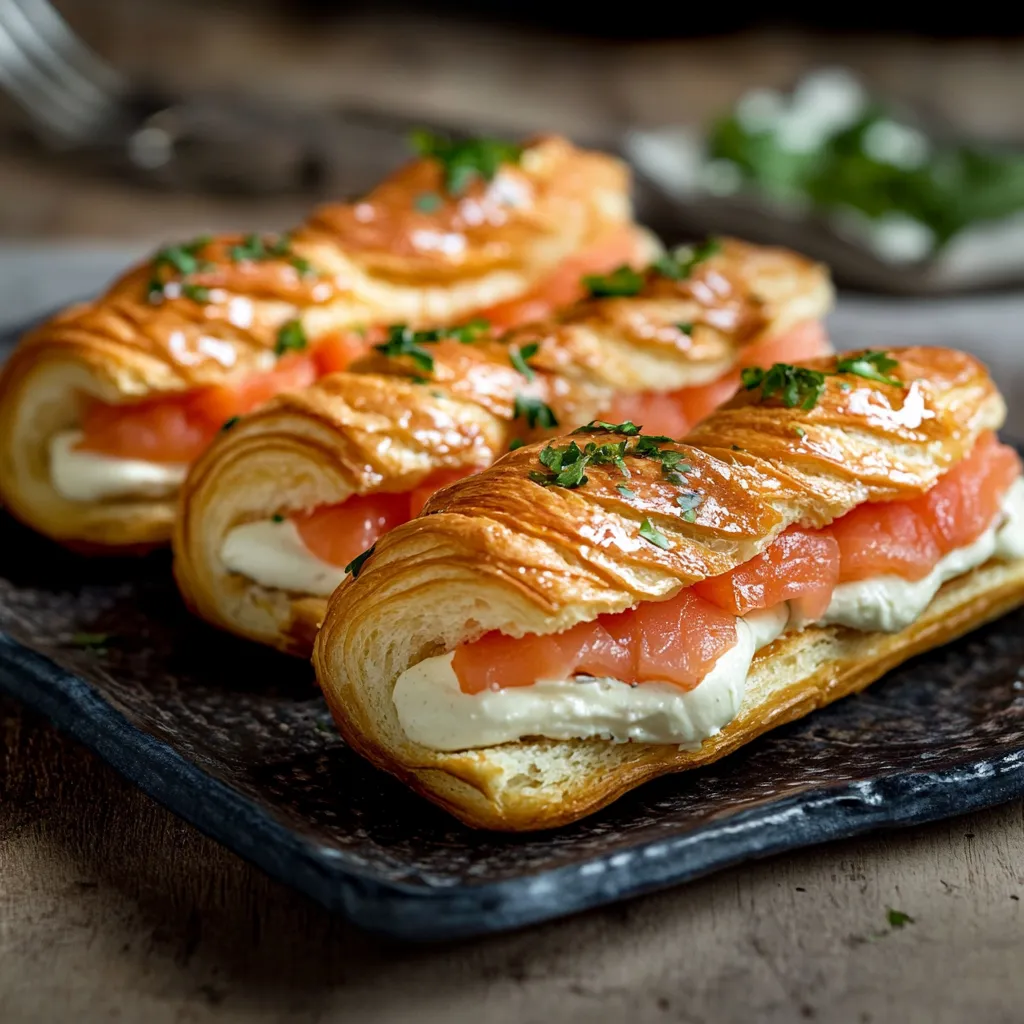 Due panini con salmone e pancetta.