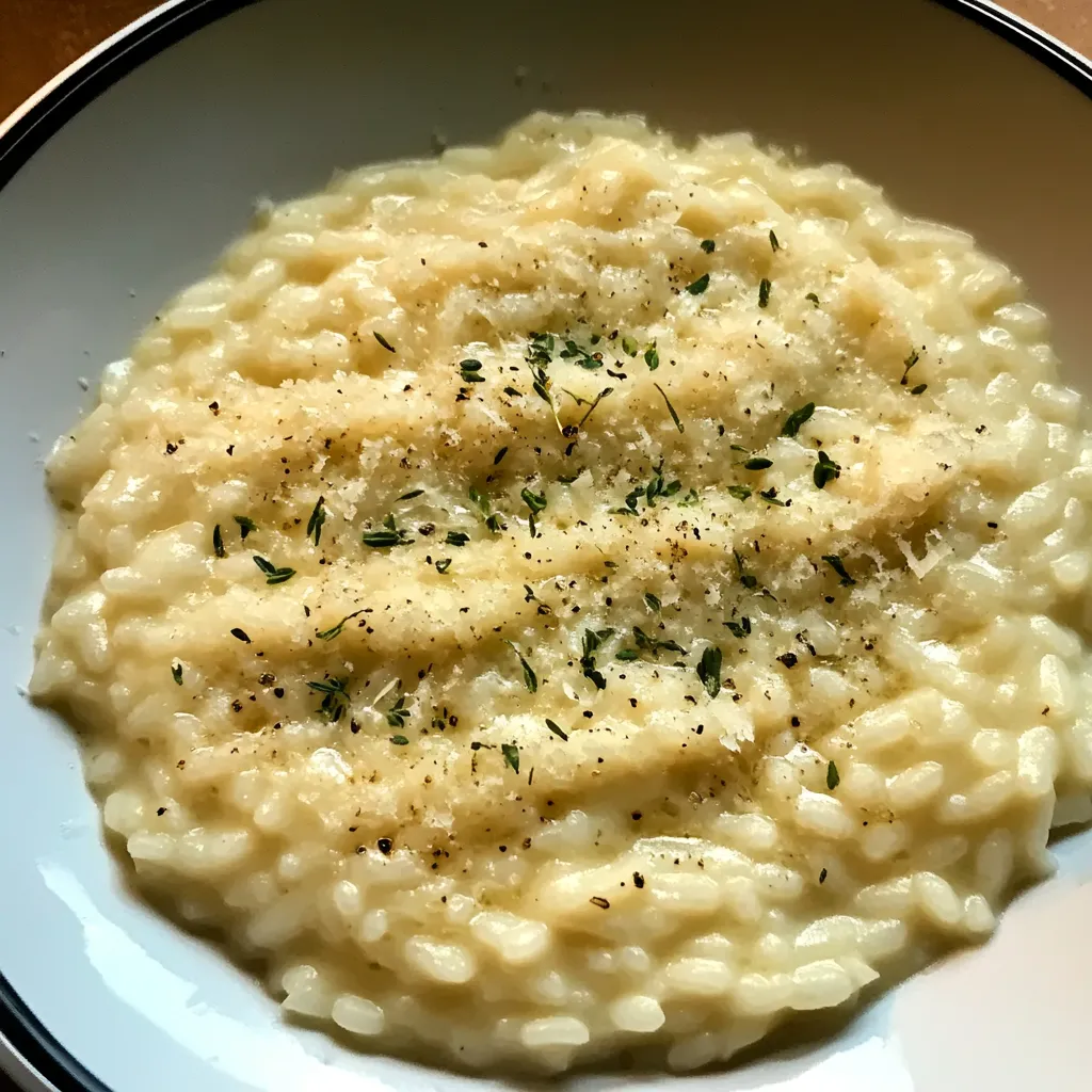 Riso con erbe e formaggio.