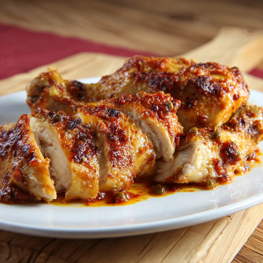 Piatti di pollo con salsa.