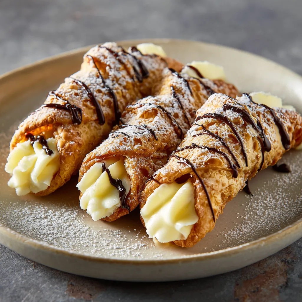Piatti con crema e cioccolato.