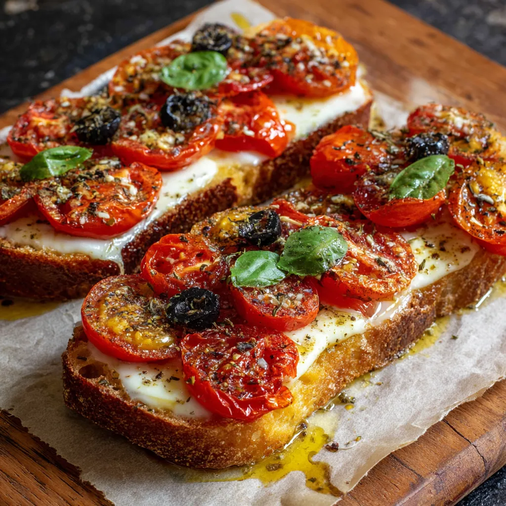 Panini con pomodori e basilico.
