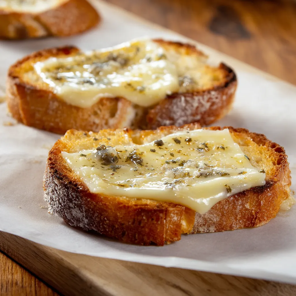Due pani con formaggio e erbe.