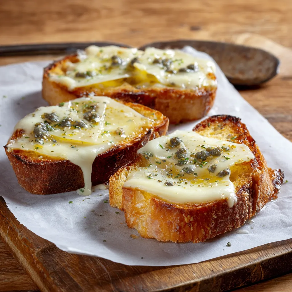 Due pani con formaggio e erbe.