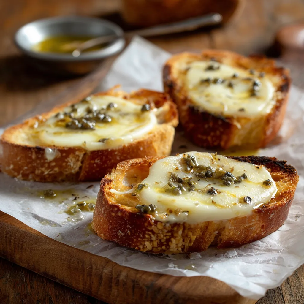 Due pani con formaggio e erbe.