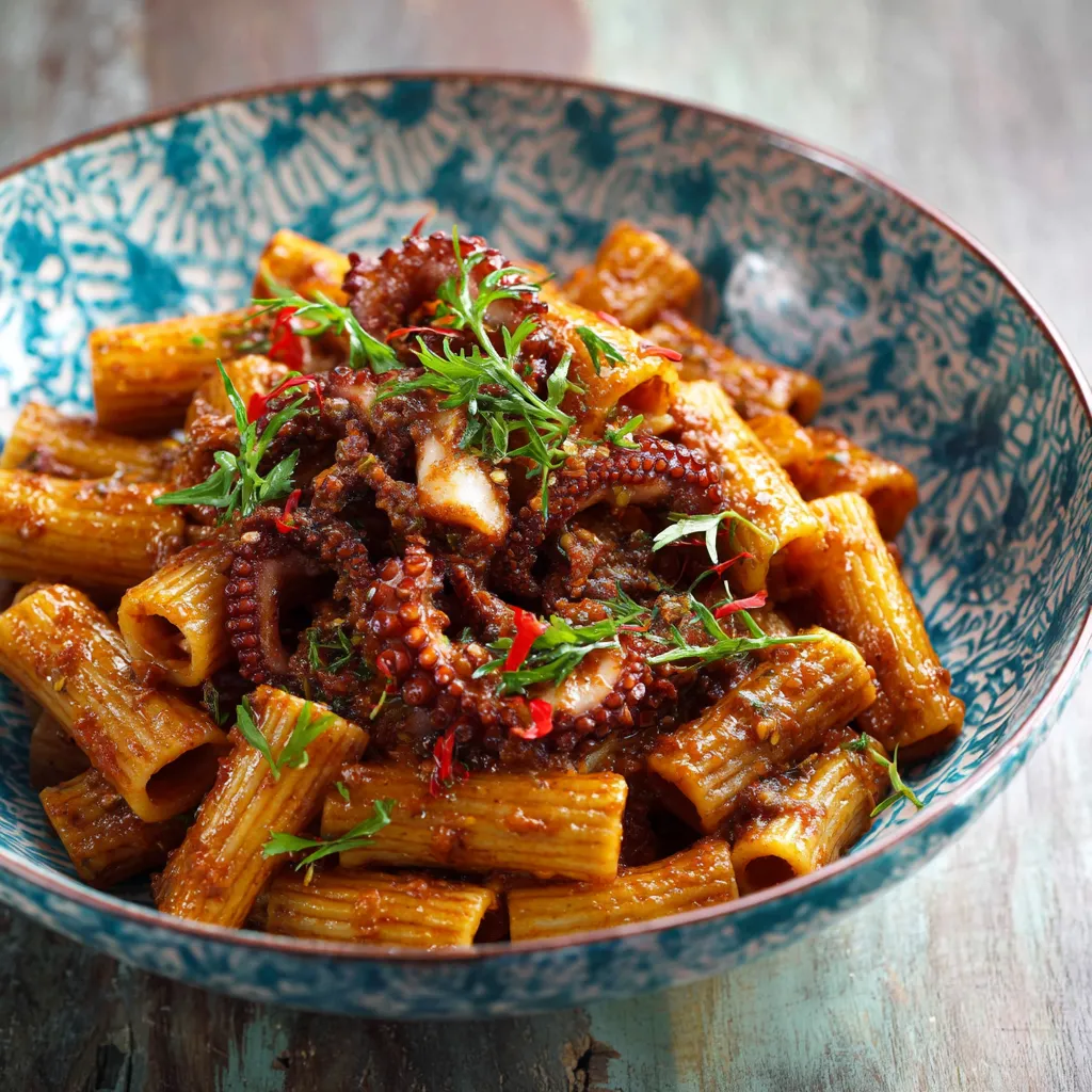 Una ciotola con pasta e frullati.