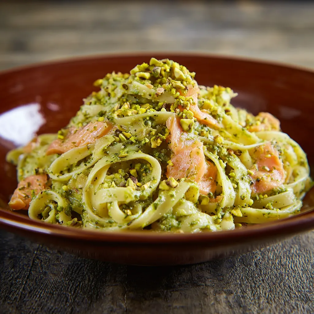 Pasta con pesce e erbe.