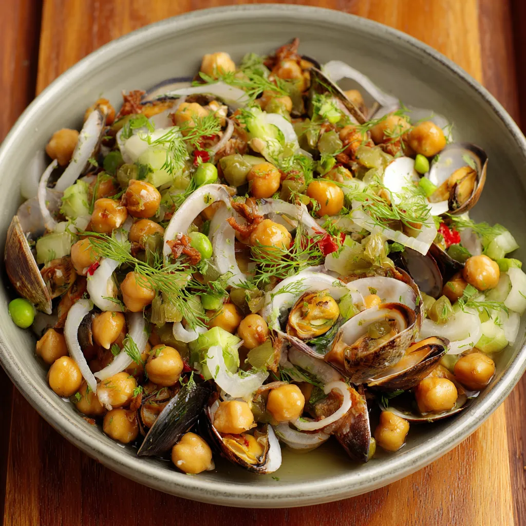 Una ciotola con verdure e noci.