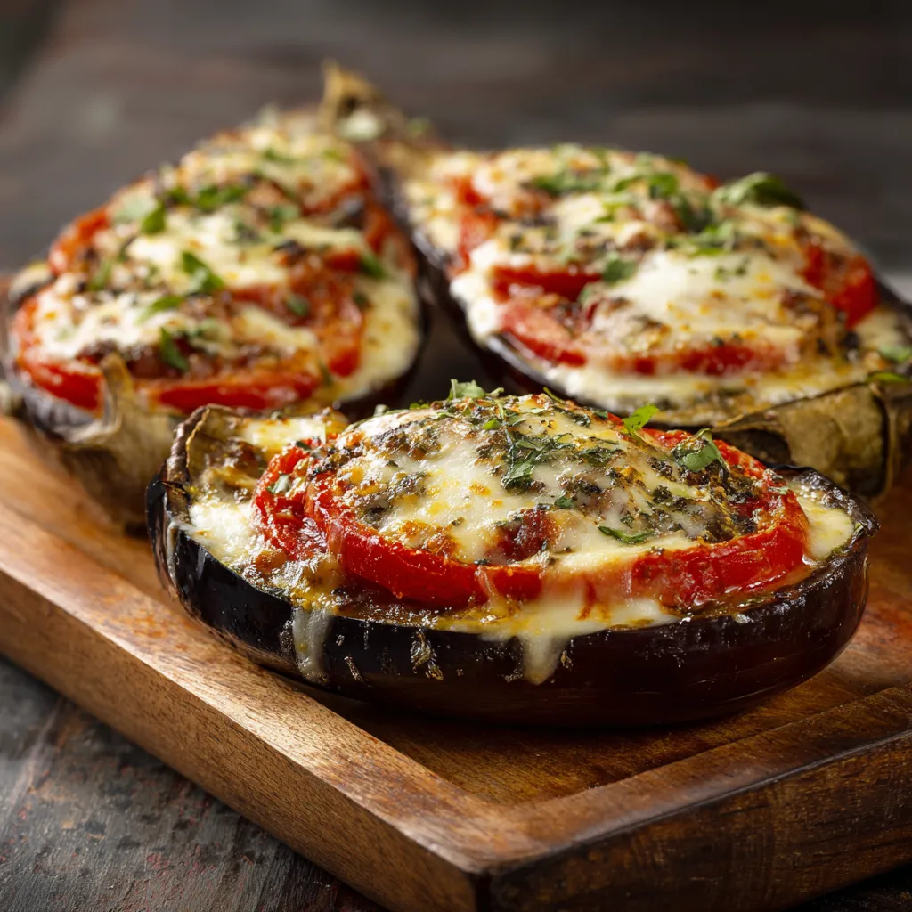 Due porchetta con formaggio e pomodori.