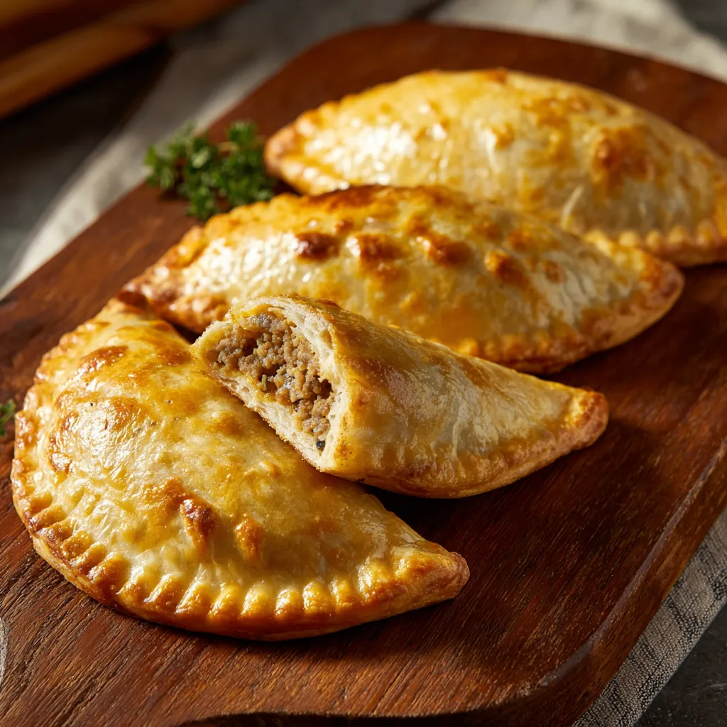 Quattro pizze con verdura e carne.