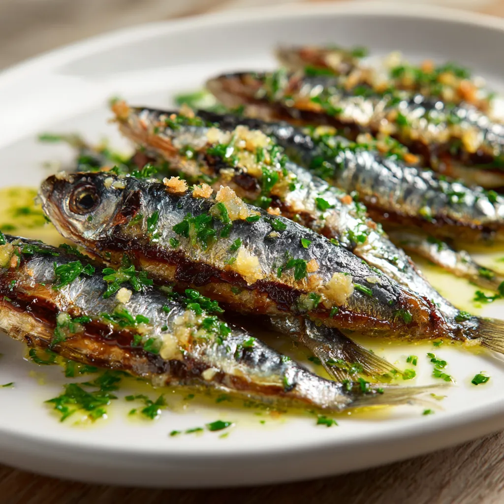 Piatti di pesce con erbe.