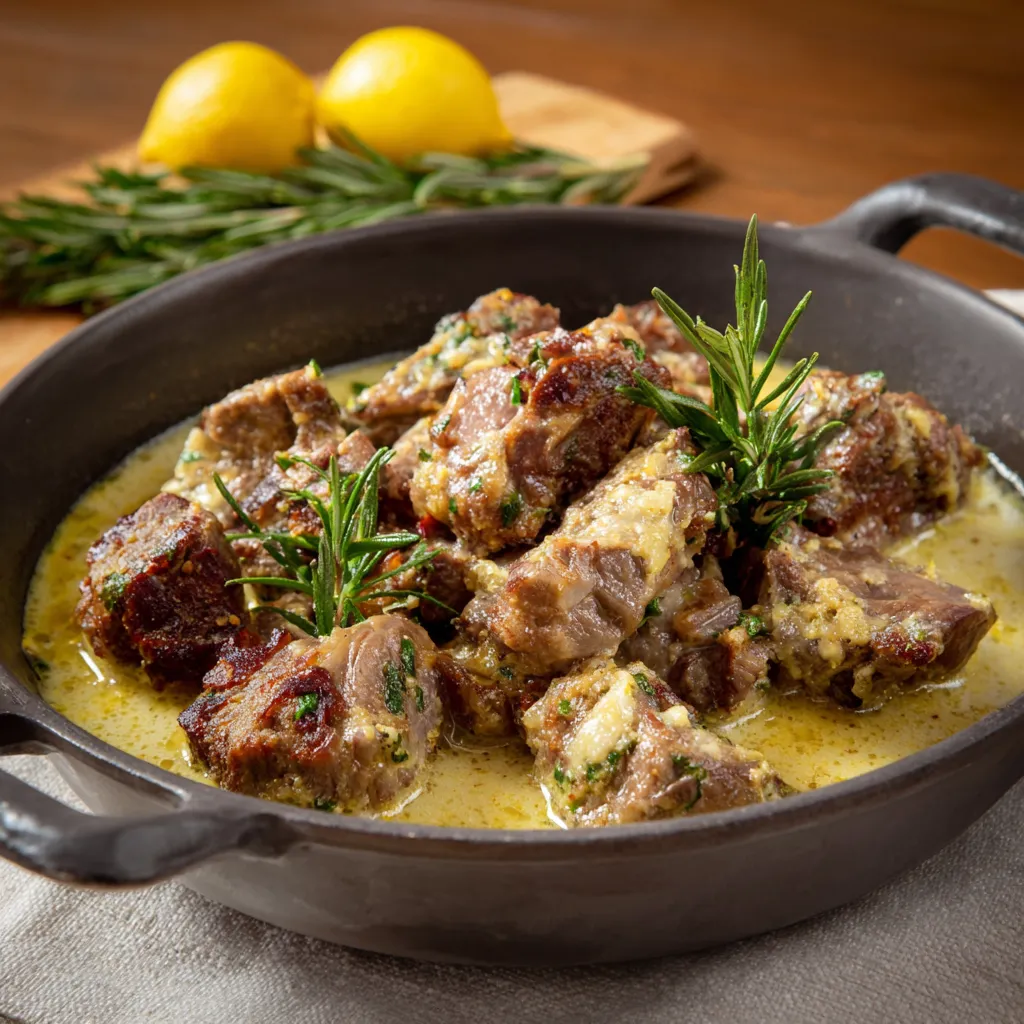 Un piatto di carne con le spezie.