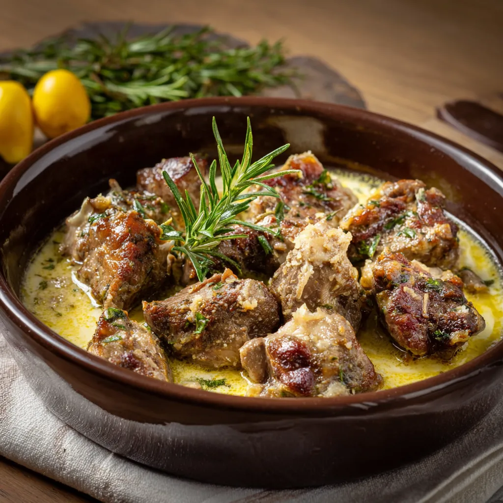 Una ciotola con carne e verdure.
