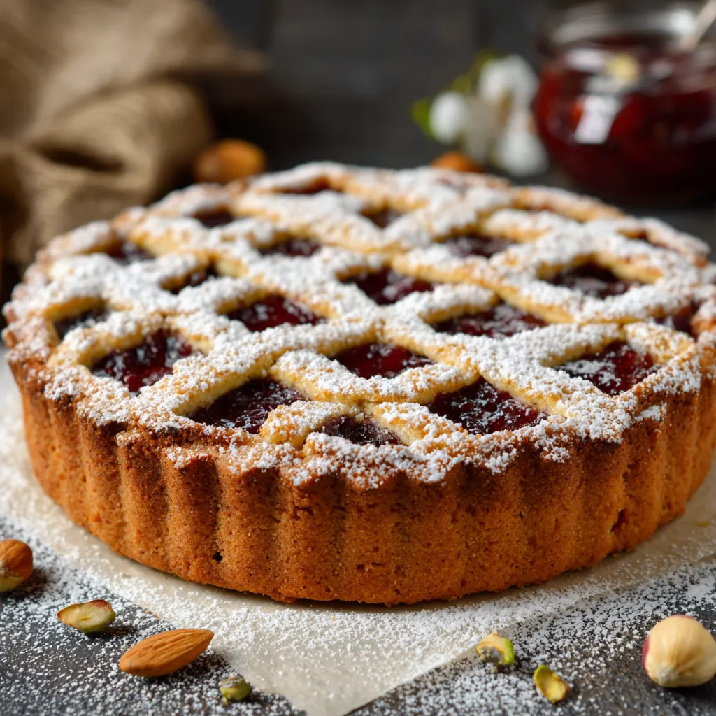 Torta con frullato di frutta.